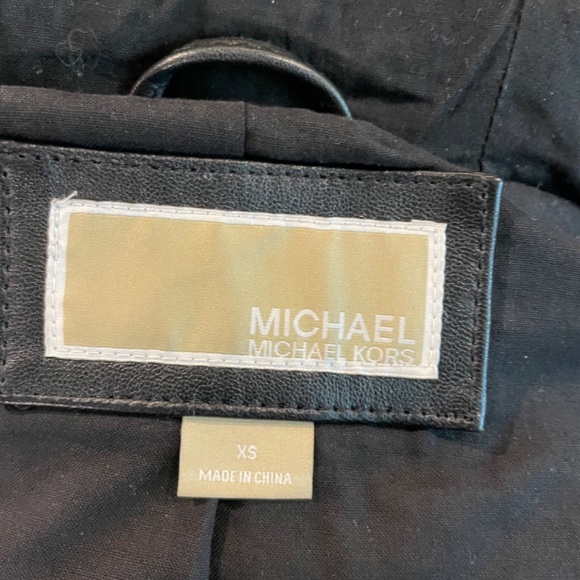 MICHAEL Michael Kors Black Leather Moto Jacket XS - Picture 6 of 7